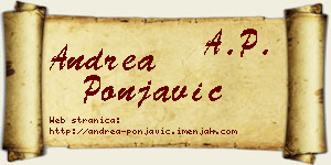 Andrea Ponjavić vizit kartica